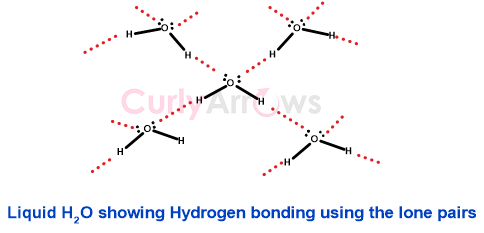 lone pair in Hydrogen bonding water